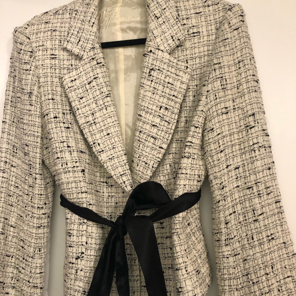 NWT Peter Nygard Black & White Tweed Jacket and Skirt